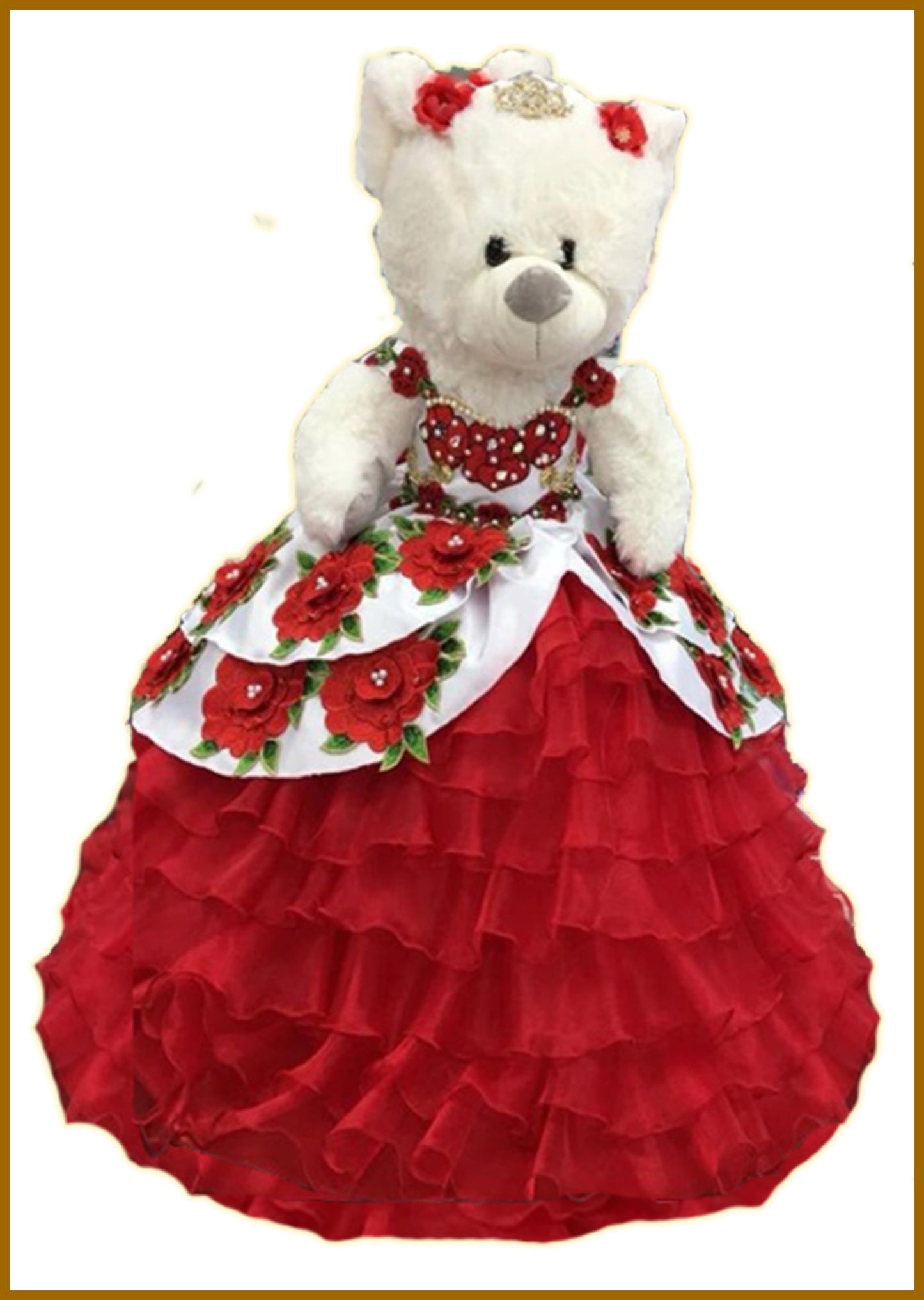 Mis XV Accessories - Personalized Quinceañera 6 Pcs. Set includes Teddy Bear and Tiara